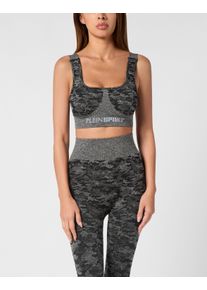 Plein Sport Kinder Lauftop "Logo", schwarz, Gr. XXL, Obermaterial: 74% Polyamid, 18% Polyester, 8% Elasthan, Tops