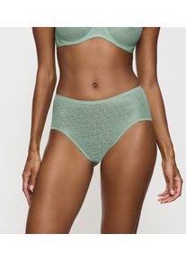 Triumph Damen Slip "Signature Sheer Maxi EX", Gr. 36, grün, Spitze, Obermaterial: 51% Polyamid, 49% Elasthan, Unterhosen, Monogramm-Tüll