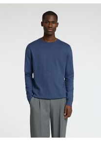 Selected Homme Herren Strickpullover "SLHBERG CREW NECK NOOS", blau, modisch, Gr. XL, meliert, Strick, Obermaterial: 100% Baumwolle, Pullover