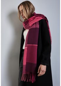 Street One Damen Halstuch, pink, casual, kariert, Stoff, 65% Polyester, 35% Viskose, Modetücher, mit Karomuster
