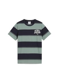 Puma Kinder T-Shirt "Puma Class Gestreiftes T-Shirt Jungen", grün, Gr. 140, clean, Obermaterial: 100% Baumwolle; Rippe: 4% Elasthan, 96% Baumwolle,