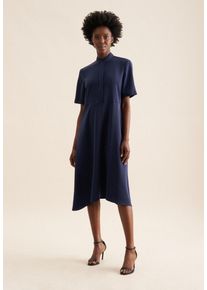 Seidensticker Damen Sommerkleid "Schwarze Rose", blau, Gr. 36, unifarben, 100% Polyester, Kleider, Kurzarm Rundhals Uni