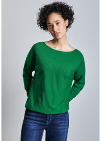 Street One Damen Strickpullover, grün, casual, Gr. 38, unifarben, Stoff, 51% Viskose, 30% Polyester, 19% Nylon, Pullover, aus softem Materialmix