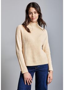 Street One Damen Strickpullover, beige, casual, Gr. 34, unifarben, Web, 60% Baumwolle, 40% Polyacryl, Pullover, im soften Baumwoll-Mix