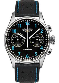 BAUHAUS Herren Chronograph "Tornado", schwarz, Armbanduhren, Quarzuhr, Armbanduhr, Herrenuhr, Made in Germany, analog, Tag