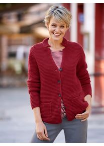 Classic Basics Damen Strickjacke, rot, Gr. 48, unifarben, 100% Polyacryl, Strickjacken