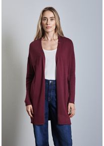 Street One Damen Strickjacke, rot, casual, Gr. 36, unifarben, Stoff, 70% Viskose, 30% Nylon, Strickjacken, aus softer Viskose