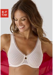 Nuance Damen Minimizer-BH, Gr. 70, beige, Microtouch, Obermaterial: 82% Polyamid, 14% Elasthan, 4% Baumwolle, feminin, BHs, mit Bügel aus feiner,
