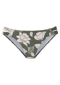 s.Oliver Damen Bikini-Hose "Lady", grün, Gr. 38, geblümt, Microfaser, Recycling-Polyamid, Badehosen, mit floralem Design