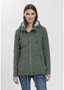 Ragwear Damen Funktionsjacke "ZUZKA", grün, casual, Gr. XXL, unifarben, kontrastfarbene Details, Web, Obermaterial: 100% Polyester, Jacken, stylische