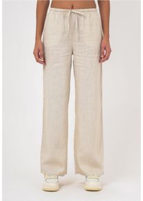 FRESHLIONS Damen Sweathose "Livia", braun, casual, Gr. M, unifarben, 100% Leinen, Hosen, im klassischen Design