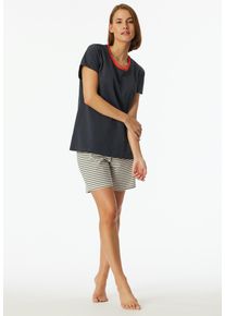 Schiesser Damen Shorty ""Casual Essentials"", Gr. 36, grau, Single Jersey, Obermaterial: 100% Baumwolle, casual, Homewear-Sets, mit unifarbenem Shirt