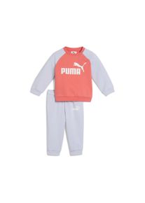 Puma Kinder Jogginganzug "Minicats Essentials Raglan Crew Set Kinder", blau, Gr. 86, Obermaterial: 68% Baumwolle, 32% Polyester; Rippe: 3% Elasthan,
