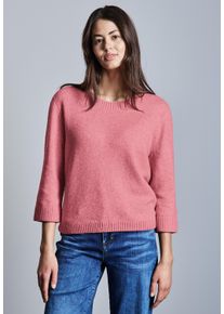 Street One Damen Strickpullover, rosa, casual, Gr. 46, unifarben, Stoff, 51% Polyester, 33% Polyacryl, 13% Baumwolle, 3% Elasthan, Pullover, mit 3/4