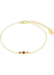 s.Oliver Damen Armband "2038823", Silber 925 (Sterlingsilber), rot, Silber 925 (Sterlingsilber), Armbänder, mit Zirkonia (synth.)