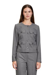 Betty Barclay Damen Jackenblazer "Betty Barclay Blazer-Jacke langarm", grau, modisch, Gr. 38, Obermaterial: 64% Polyester, 34% Viskose, 2% Elasthan.