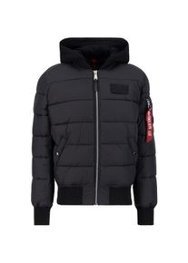 Herren Bomberjacke "Alpha Industries Men - Bomber Jackets", schwarz, Gr. S, Alpha Industries, Obermaterial/Futter: 100% Nylon, Kapuze: 75% Baumwolle,