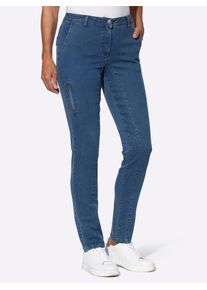 Classic Basics Damen Bequeme Jeans, blau, Gr. 26, unifarben, 98% Baumwolle, 2% Elasthan, 81% Baumwolle, 17% Polyester, 2% Elasthan, Jeans
