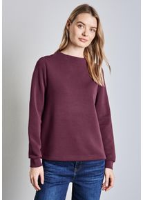 Street One Damen Langarmshirt, rot, casual, Gr. 36, unifarben, Stoff, 46% Modal, 46% Polyester, 8% Elasthan, Shirts, aus softem Materialmix