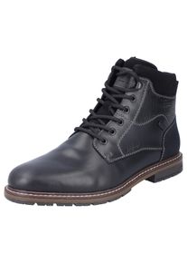 Rieker Herren Winterstiefelette, Gr. 41, schwarz, Leder, Lederimitat, modisch, Schuhe, Schnürstiefel, Business Schuh mit wasserabweisender TEX-Membran
