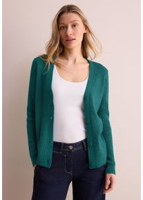 Cecil Damen Cardigan, grün, casual, Gr. XXL, unifarben, Stoff, 33% Polyester, 31% Polyacryl, 24% Baumwolle, 12% Nylon, Strickjacken, mit V-Ausschnitt