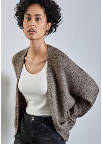 Street One Damen Cardigan, braun, casual, Gr. 40, meliert, Grobstrick, Obermaterial: 71% Polyacryl, 18% Polyester, 11% Baumwolle, Strickjacken, in