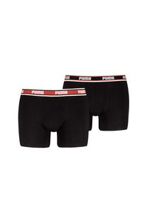 Puma Herren Boxer, Gr. L, schwarz, Obermaterial: 95% Baumwolle, 5% Elasthan, unifarben, Unterhosen, mit Logobund