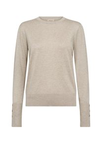 Freequent Damen Strickpullover "FQKATIE", grau, casual, Gr. M, unifarben, Feinstrick, Obermaterial: 82% Viskose, 16% Polyamid, 2% Elasthan, Pullover,
