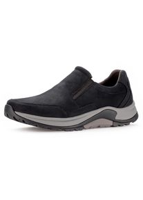 Herren Slip-On Sneaker, Gabor Rollingsoft, Gr. 7,5, blau, Nubukleder, unifarben, sportlich, Schuhe, Slipper, Schupfschuh, Freizeitschuh, Schuhweite G