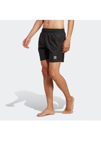 Herren Badehose "ORIGINALS ESSENTIALS SOLID", schwarz-weiß, sportlich, Gr. 4XL, adidas Performance, Obermaterial: 100% Polyester, Badehosen