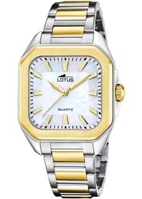 Lotus Damen Quarzuhr "Square", silber, Armbanduhren, Armbanduhr, Damenuhr, Edelstahlarmband, analog
