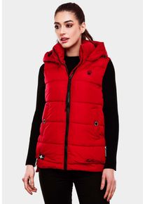 Marikoo Damen Steppweste "Zarinaa", rot, Gr. S, Obermaterial: 100% Polyester, Futter&Wattierung: 100% Polyester, Westen, mit vier seitlichen Taschen