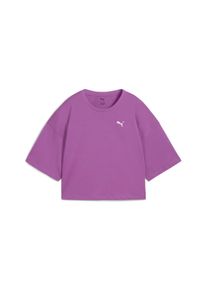 Puma Damen T-Shirt "WARDROBE ESS Kurzes Oversized-T-Shirt Damen", lila, Gr. XL, clean, Obermaterial: 100% Baumwolle; Rippe: 20% Polyester, 80%