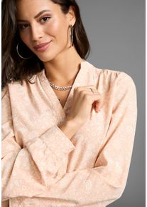 Laura Scott Damen Schlupfbluse, rosa, feminin, Gr. 38, geblümt, Obermaterial: 95% Polyester, 5% Elasthan, Blusen, mit krempelbaren Ärmeln