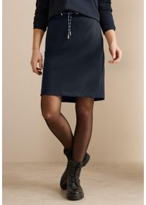 Cecil Damen Minirock, blau, casual, Gr. XXL, unifarben, Stoff, 73% Polyester, 22% Viskose, 5% Elasthan, Röcke, mit Tunnelzugband