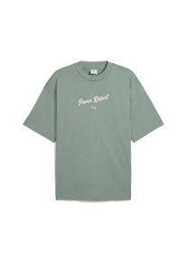 Puma Herren T-Shirt "PREMIUM ESS Oversized Graphic T-Shirt Erwachsene", grün, Gr. XXL, bedruckt, 100% Baumwolle, Shirts
