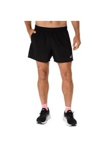 asics Herren Laufshorts "asics CORE 5IN SHORT", schwarz, sportlich, Gr. XL, Obermaterial: 90% Polyester, 10% Elasthan, Hosen