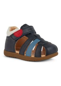 Geox Kinder Lauflernschuh "B SANDAL MACCHIA BOY", Gr. 26, blau, Leder, Synthetik, klassisch, Schuhe, Sandale, Babyschuh, Klettschuh mit bunten