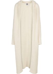 Urban Classics Damen Strickjacke "Urban Classics Damen Ladies Hooded Feather Cardigan", beige, Gr. XL, unifarben, 51% Polyamid, 49% Polyacryl,