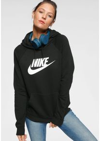 Nike Sportswear Damen Kapuzensweatshirt "ESSENTIAL WOMENS FLEECE PULLOVER HOODIE", schwarz, sportlich, Gr. XS, Obermaterial: 80% Baumwolle, 20%