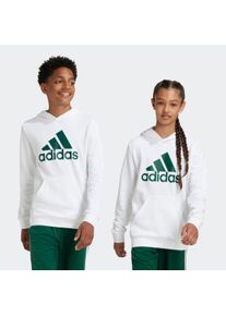 Kinder Kapuzensweatshirt "BIG LOGO ESSENTIALS COTTON HOODIE", weiß, sportlich, Gr. 128, adidas Sportswear, Obermaterial: 77% Baumwolle, 23%