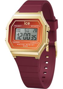 Ice Watch ICE-WATCH Damen Chronograph "ICE digit retro sunset - Small", rot, Armbanduhren, Quarzuhr, Armbanduhr, Damenuhr, digital, Silikonarmband,