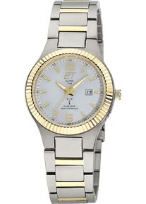 ETT Damen Funkuhr "Everest Lady", silber, Armbanduhren, Armbanduhr, Solar, Damenuhr, analog, automatischer Kalender, Tag