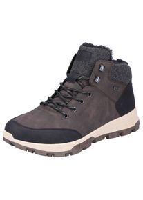 Rieker Herren Winterboots, Gr. 42, braun, Textil, Synthetik, sportlich, Schuhe, mit komfortabler SoftFoam-Innensohle, Freizeitschuh, Schnürschuh