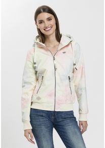 Ragwear Damen Funktionsjacke "NUGGIE OMBRE O", bunt, casual, Gr. XXL, Batikmuster, mehrfarbig, kontrastfarbene Details, Web, Obermaterial: 100%