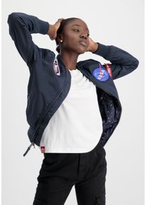 Damen Bomberjacke "Alpha Industries Women - Bomber Jackets", blau, Gr. XS, Alpha Industries, Obermaterial/Futter: 100% Nylon, Jacken