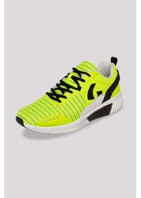 CAMP DAVID Herren Sneaker, Gr. 41, gelb, Textil, Synthetik, Leder, Strukturmuster, casual, Schuhe, mit Wechselfußbett