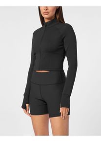 Plein Sport Damen Lauftop "Sport Top", schwarz, Gr. XS, Obermaterial: 80% Polyester, 20% Elasthan, Tops
