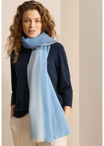 Cecil Damen Schal, blau, casual, unifarben, Stoff, 80% Polyester, 20% Viskose, Modetücher, aus softem Materialmix