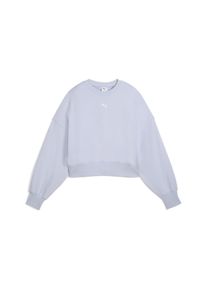 Puma Damen Sweatshirt "WARDROBE ESS Oversized-Crewneck Damen", blau, Gr. M, Obermaterial: 32% Polyester, 68% Baumwolle; Rippe: 4% Elasthan, 96%
